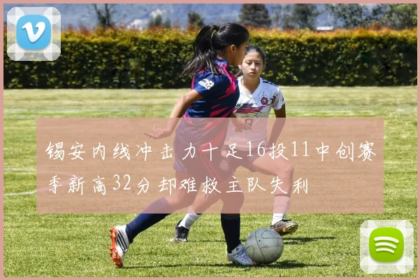 锡安内线冲击力十足16投11中创赛季新高32分却难救主队失利